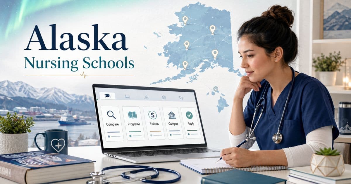 Nursing student comparing Alaska nursing school options