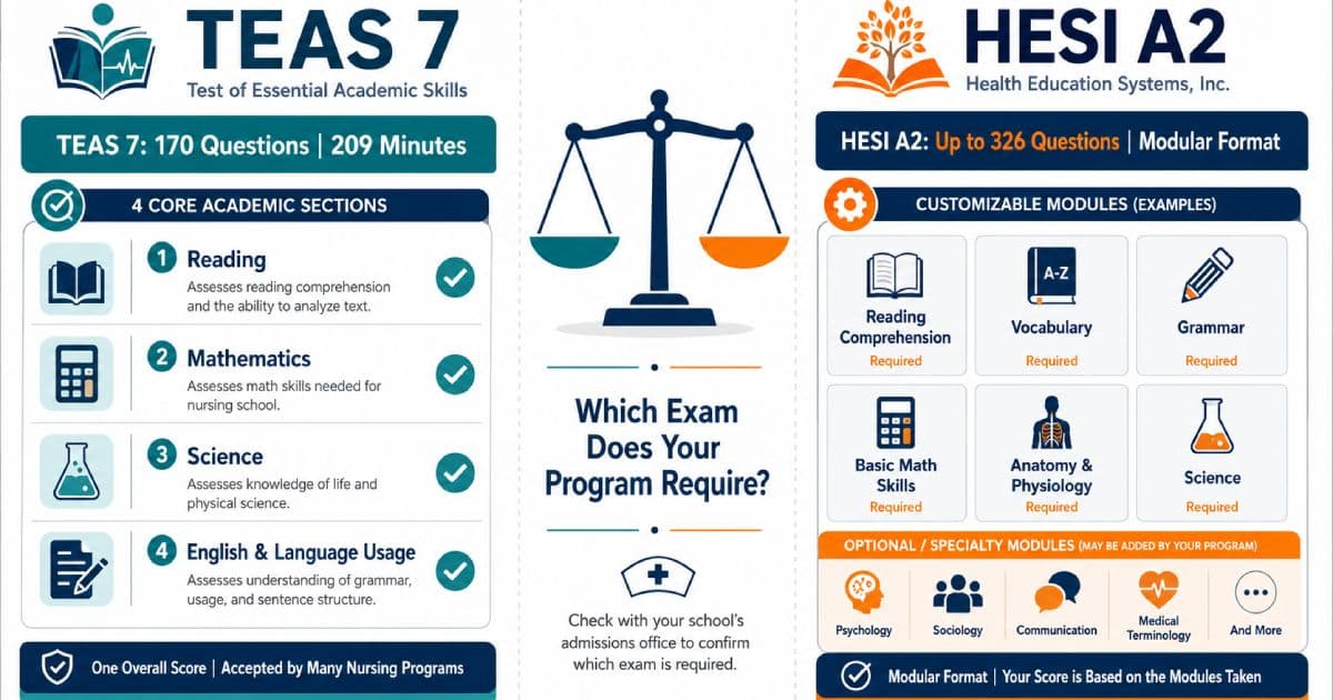 TEAS vs HESI: Which Nursing Entrance Exam Do You Need?