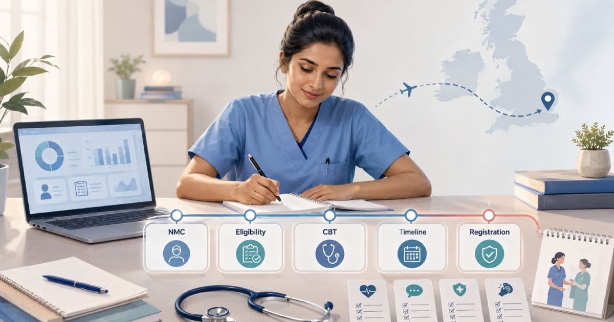 International nurse preparing UK NMC registration documents